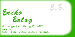 eniko balog business card